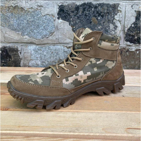 Urban-type Tactical boots "Coyote" Ukrainian army military boots Nubuck leather combat footwear