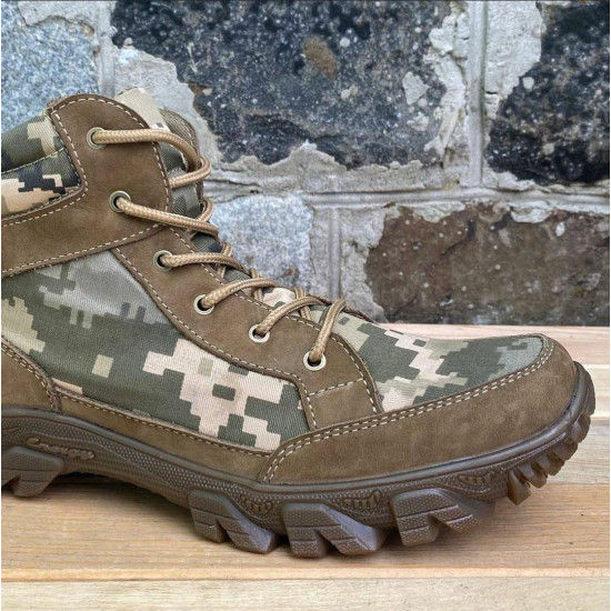 Botas tácticas de tipo urbano "Coyote" Botas militares del ejército ucraniano Calzado de combate de cuero nobuk