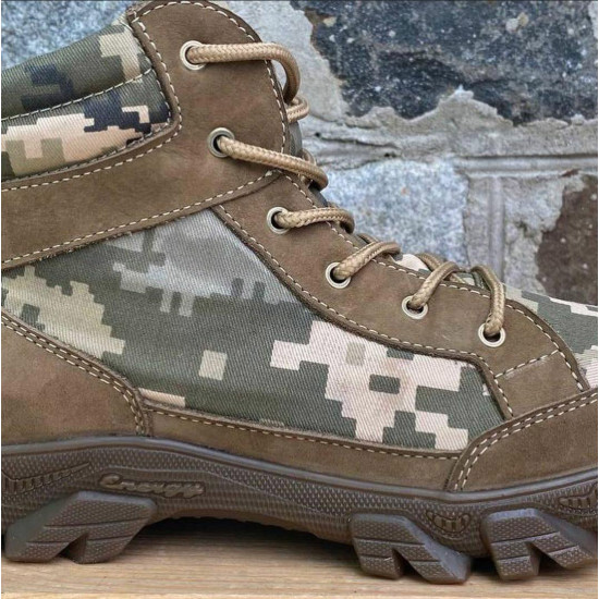 Botas tácticas de tipo urbano "Coyote" Botas militares del ejército ucraniano Calzado de combate de cuero nobuk