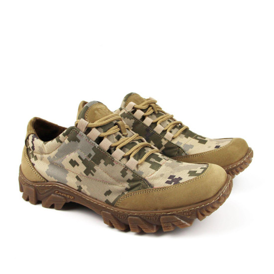 Ukrainian Urban-type sneakers "Ultra" Military pixel camo footwear Combat beige boots