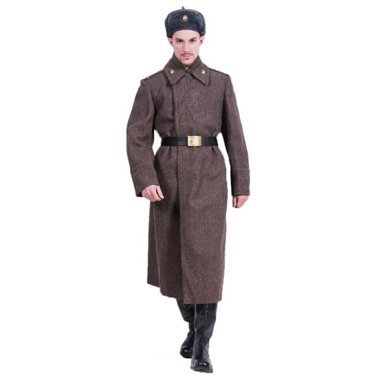 Abrigo auténtico del ejército soviético Abrigo de desfile de lana genuino de la URSS Ropa militar de invierno para todos los días