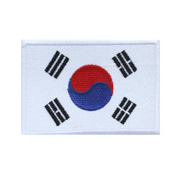 Parche cosido bordado con bandera de país de Corea del Sur