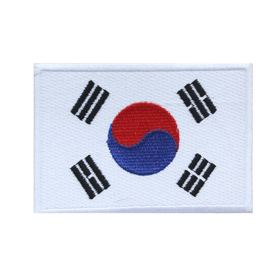 Patch ricamata con bandiera del paese della Corea del Sud