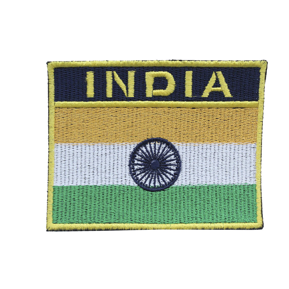 India Country Flag Patch Iron On Patch Sew On Badge Embroidered Patch 