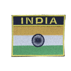 Écusson cousu brodé avec le drapeau du pays de l'Inde