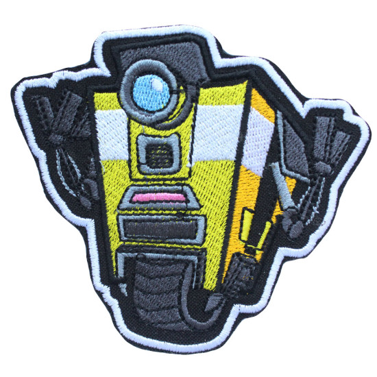 Borderlands Sew-on patch Claptrap embroidered Iron-on patch Hook and loop embroidery