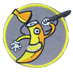 CS: GO Crazy Banana patch Ricamato Counter Strike Ricamo da cucire Adesivo Banana termoadesivo Gancio e anello patch regalo softair