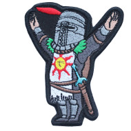 Dark Souls "Praise the Sun" embroidered patch Sew-on gaming gift patch Iron-on embroidery Hook and loop Dark souls patch