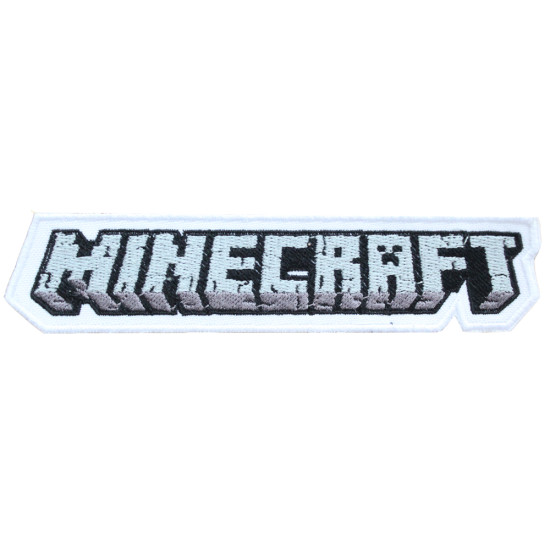 Minecraft embroidered patch Sew-on Minecraft logo embroidery Hook and loop gaming patch Iron-on patch gift for children