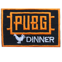 PUBG Sew-on patch "Winner winner chicken dinner" Iron-on sticker Gaming embroidered gift