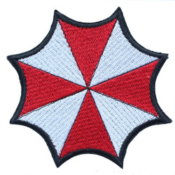Resident Evil Aufnäher Corportaion Umbrella Aufbügelbares gesticktes Logo Evil Corp Klettverschluss-Geschenkstickerei Airsoft-Patch
