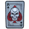 Ace of spades bordado Iron-on parche Gancho y lazo Airsoft parche Coser Skeleton Card parche regalo