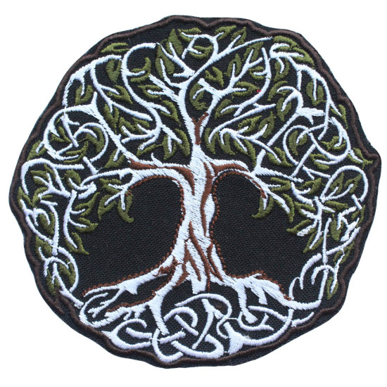 The World Tree Yggdrasil The Tree Of Life Gothic Round Embroidered Iron On  Patch For Cap Jacket Bag Diy Patch Accessories - Patches - AliExpress