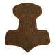 Mjolnir Thor's Hammer Embroidered Patch #2