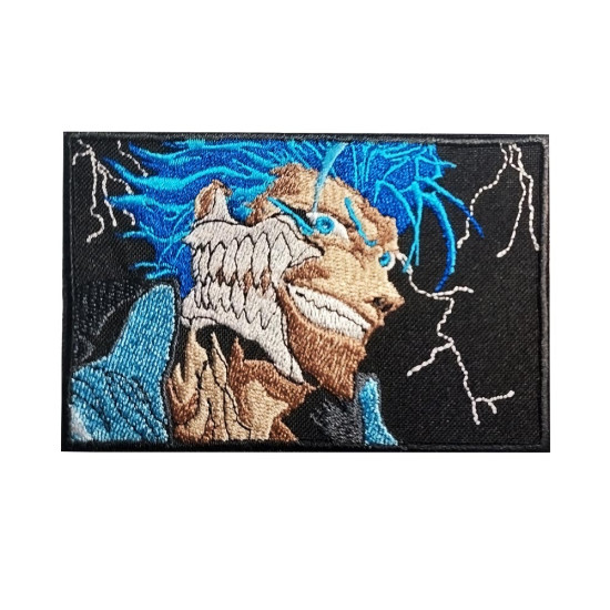 Grimmjow embroidered Iron-on patch Sew-on Bleach embroidery 6th Espada embroidered patch Custom gift embroidery