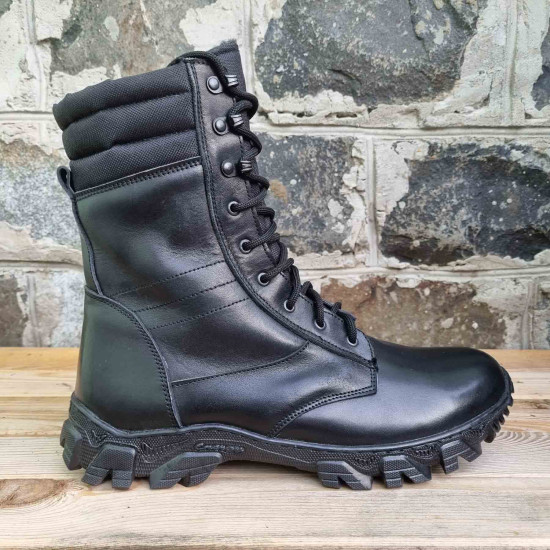 Military tactical boots Proffesional Ukrainian Army "Sprint" black winter high boots Combat gift for men