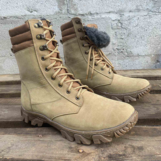 Sprint beige-1 hohe Winterstiefel Ukrainische Armee taktische Stiefel Urbane Schuhe moderne Nubuk-Kampfstiefel