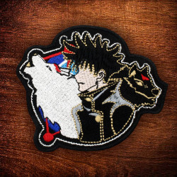 JJK Megumi Iron-on patch Jujutsu Kaisen embroidered Sew-on gift Jujutsu sorcerer Hook and loop embroidery