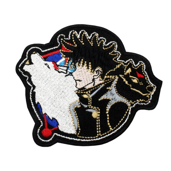 JJK Megumi Iron-on patch Jujutsu Kaisen embroidered Sew-on gift Jujutsu sorcerer Hook and loop embroidery