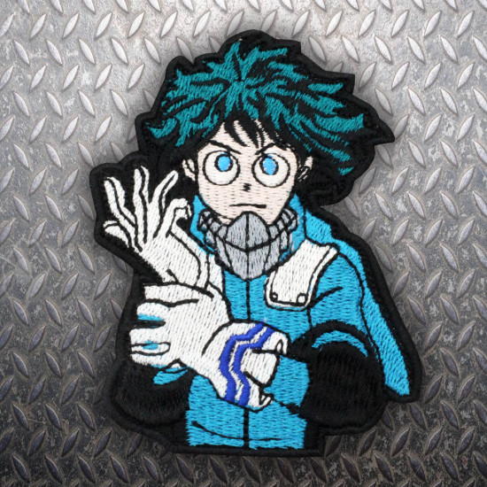 BNHA Deku Iron-on patch Boku No Hero Academia Anime embroidery One for All embroidered Hook and loop patch My Hero Academia gift