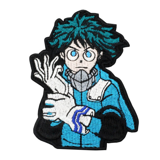 BNHA Deku Iron-on patch Boku No Hero Academia Anime embroidery One for All embroidered Hook and loop patch My Hero Academia gift
