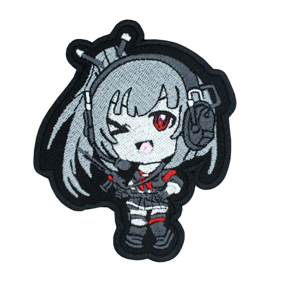 Operator Chan bestickter Sniper-Patch Airsoft-Aufbügler Anime-Stickerei Klettverschluss-Geschenk