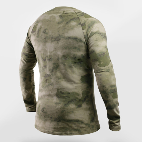 Camiseta táctica de manga larga, camiseta de camuflaje 