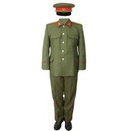 Sowjetischer Offizier Militäruniform Khaki-Jacke und Hose der UdSSR Russische Alltagsuniform