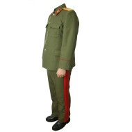 Uniforme militar de oficial soviético, chaqueta y pantalones caqui de la URSS, uniforme ruso diario