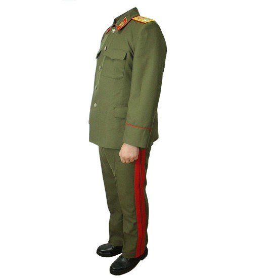 Uniforme militare dell'ufficiale sovietico Giacca e pantaloni color cachi dell'URSS Uniforme russa quotidiana