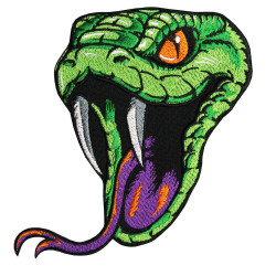 ヘビ爬虫類Airsoftゲームコブラソーオン/アイアンオン/フックアンドループパッチ