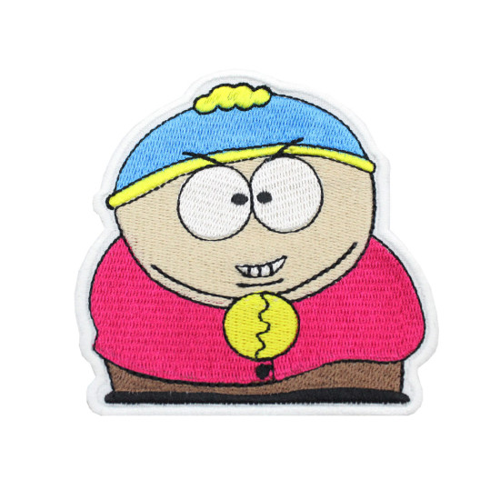 Eric Cartman South Park Patch Cartoon ricamato termoadesivo / manica in velcro