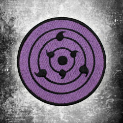 Rinnegan Naruto Embroidered Iron-on / Velcro Sleeve Patch