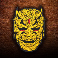 Samurai Demon War Anime Patch brodé à coudre/à repasser/Velcro