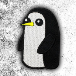 Toppa in velcro termoadesiva ricamata con pinguino dei cartoni animati