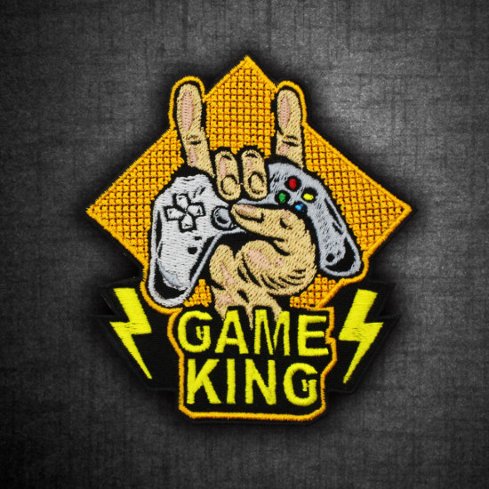 Game King Ricamato Iron-on Patch Gamepad Velcro Regalo