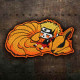 Dormir Naruto y el zorro de nueve colas bordado hierro en parche Anime Velcro regalo