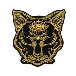 Gatto egiziano ricamato ferro su patch mitologia velcro regalo