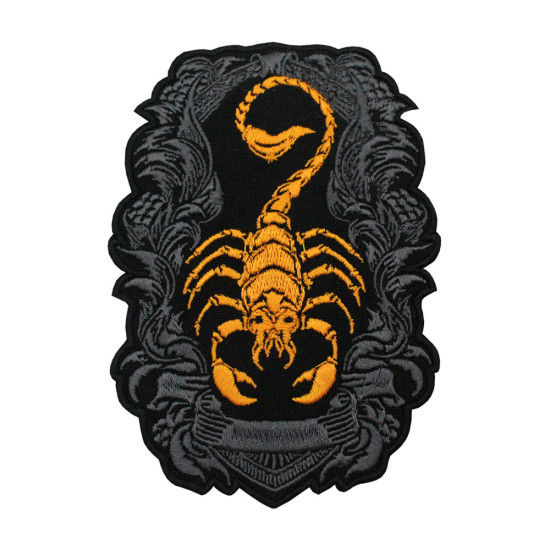 Scorpion Logo Embroidered Iron on Patch Zodiac Velcro Gift
