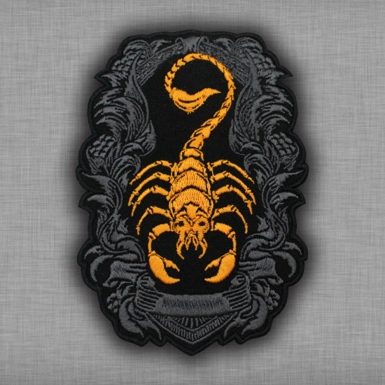 Scorpion Logo Embroidered Iron on Patch Zodiac Velcro Gift