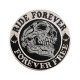 Giro per sempre ferro ricamato su Patch Biker Skull Velcro Gift