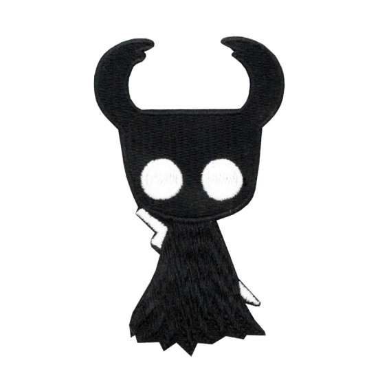 Black Hollow Knight アイロンパッチ ゲーミング 縫い付け刺繍 スリーブパッチ フックとループのカスタムステッカー