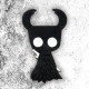Toppa termoadesiva Black Hollow Knight Gaming Toppa ricamata cucita sulla manica Adesivo personalizzato con gancio e passante