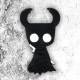 Black Hollow Knight Iron-on patch Gaming Sew-on embroidery Sleeve patch Hook and loop custom sticker