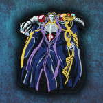 Sorcerer King Iron-on patch Anime Overlord broderie Ainz Ooal Robe patch Crochet et boucle Momonga brodé Patch à coudre Halloween Skull cadeau