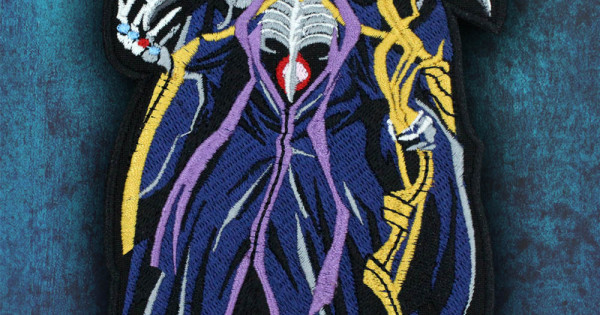 Ainz Sew-on sticker Sorcerer King Iron-on patch Anime Overlord embroidery  Ainz Ooal Gown patch Hook and loop Mga embroidered Sew-on patch Halloween  Skull gift