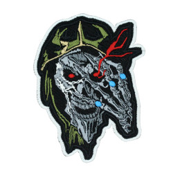 Anime Overlord Stickerei Ainz Ooal Kleid Patch Sorcerer King Bügelbild Klettverschluss Mga bestickt Aufnäher Halloween Totenkopf Geschenk