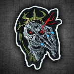Anime Overlord ricamo Ainz Ooal Gown patch Sorcerer King Iron-on patch Hook and loop Mga ricamato Sew-on patch Halloween Skull gift