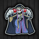 Overlord anime embroidery Sorcerer King Ainz Iron-on patch Hook and loop Mga embroidered patch Halloween Skull gift