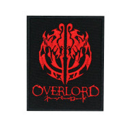 Overlord Anime embroidered logo Ainz Iron-on patch Hook and loop anime embroidered patch